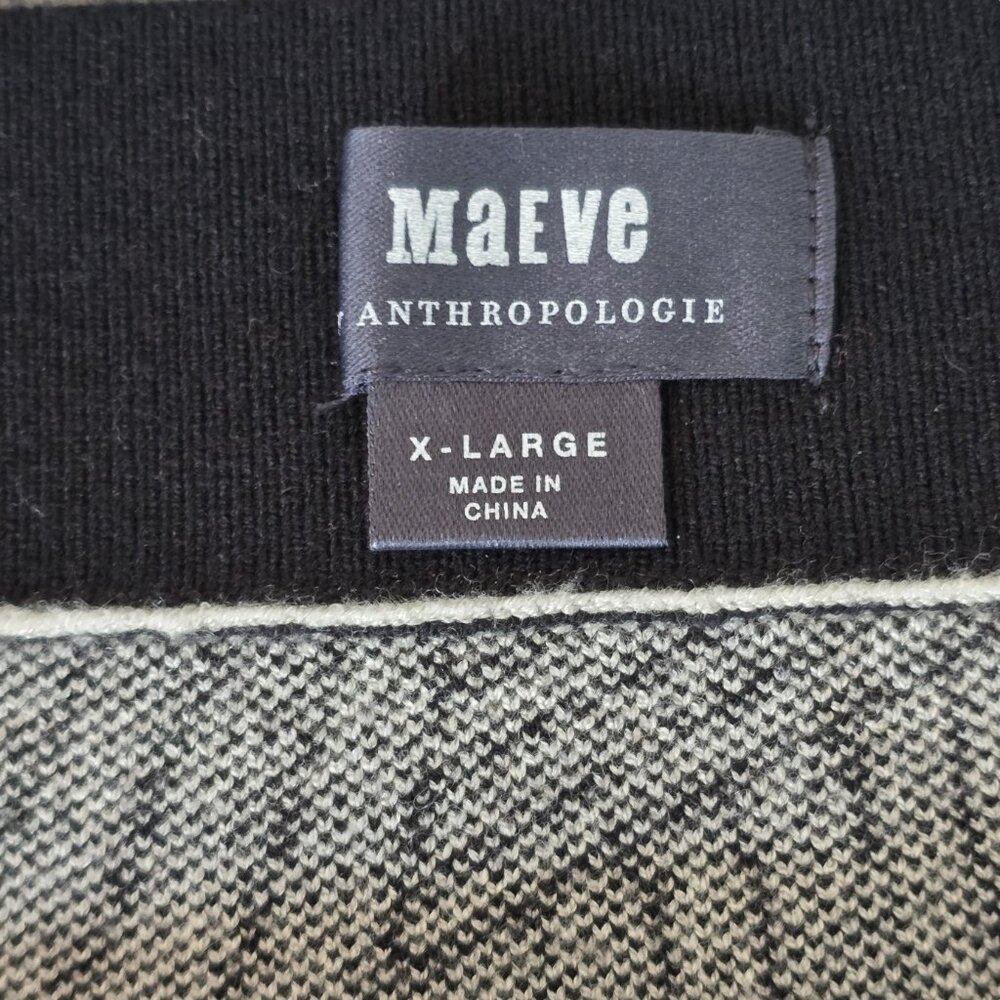 Maeve by Anthropologie White & Black Abstract Woven Print Skirt Size XL NWT - Picture 5 of 10